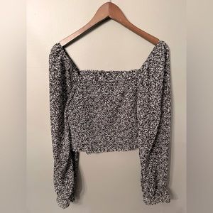 Puffy Sleeve Ruched Blouse